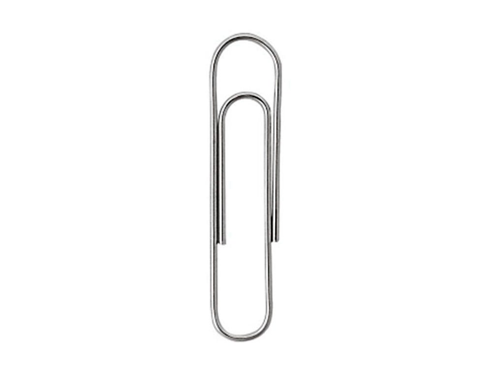 CLIPS LIDERPAPEL N3 LABIADOS 43 MM CAJA DE 100 UNIDADES