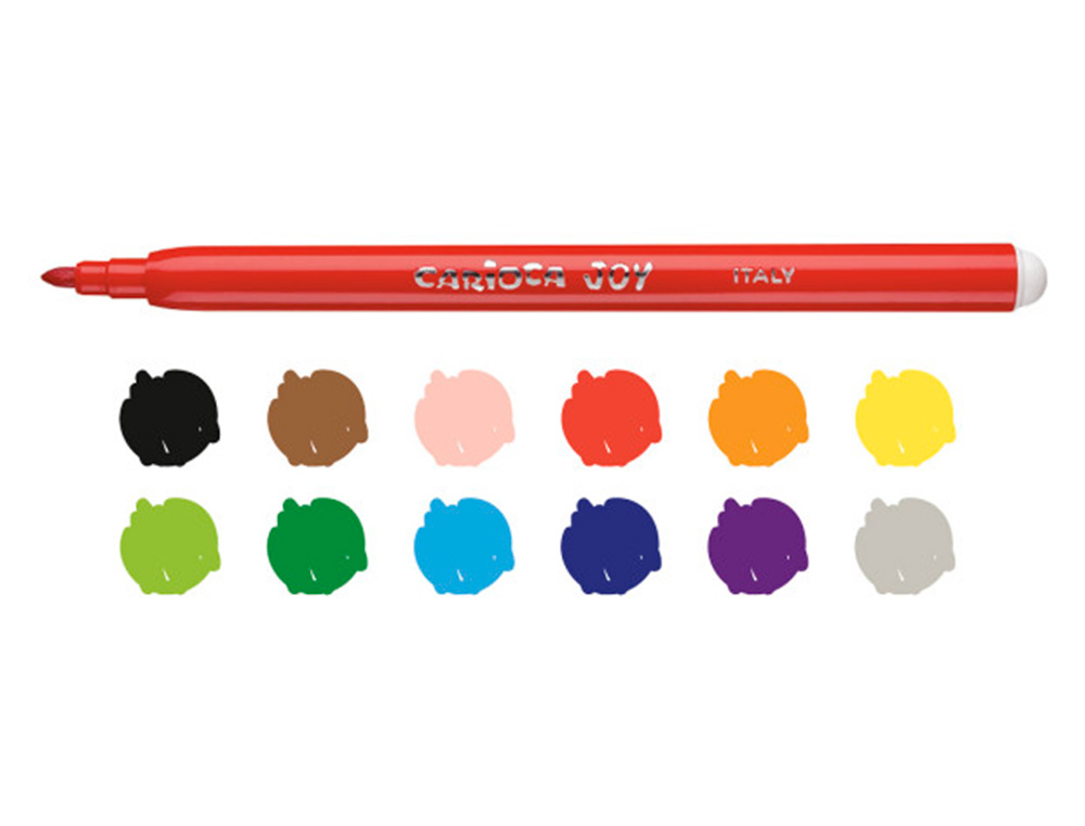 ROTULADOR CARIOCA JOY CAJA DE 12 COLORES