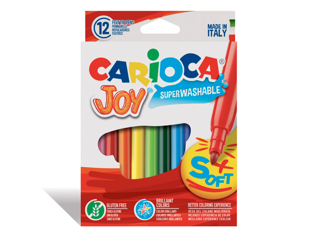 ROTULADOR CARIOCA JOY CAJA DE 12 COLORES