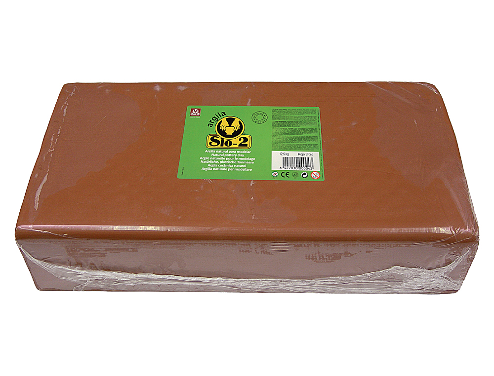 ARCILLA ARGILA SIO-2 COLOR ROJO PAQUETE DE 12,5 KG