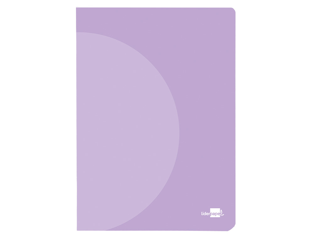 LIBRETA LIDERPAPEL 360 TAPA DE PLASTICO A4 48 HOJAS 90G/M2 CUADRO 5MM CON DOBLE MARGEN COLORES PASTEL