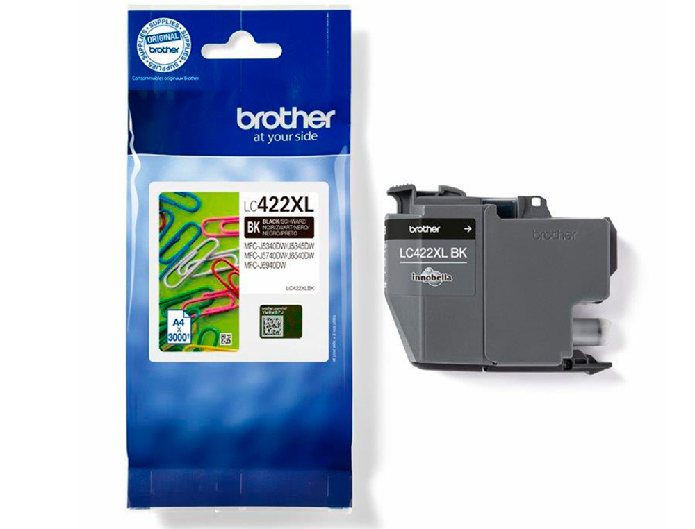 INK-JET BROTHER LC-422XLBK NEGRO MFC-J5340DW / MFC-J5740DW / MFC-J6540DW / MFC-J6940DW 3000 PAGINAS