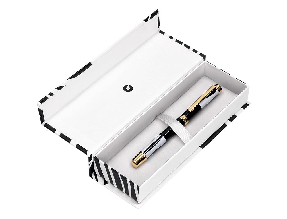 ROLLER BELIUS DUALITA CUERPO BLANCO COLOR NEGRO TINTA NEGRA CAJA DE DISEO