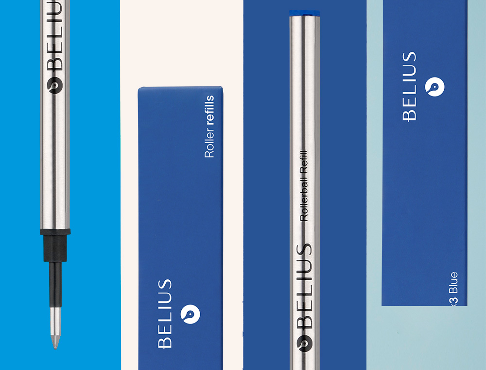 RECAMBIO ROLLER BELIUS AZUL 0,7 MM CAJA 3 UNIDADES