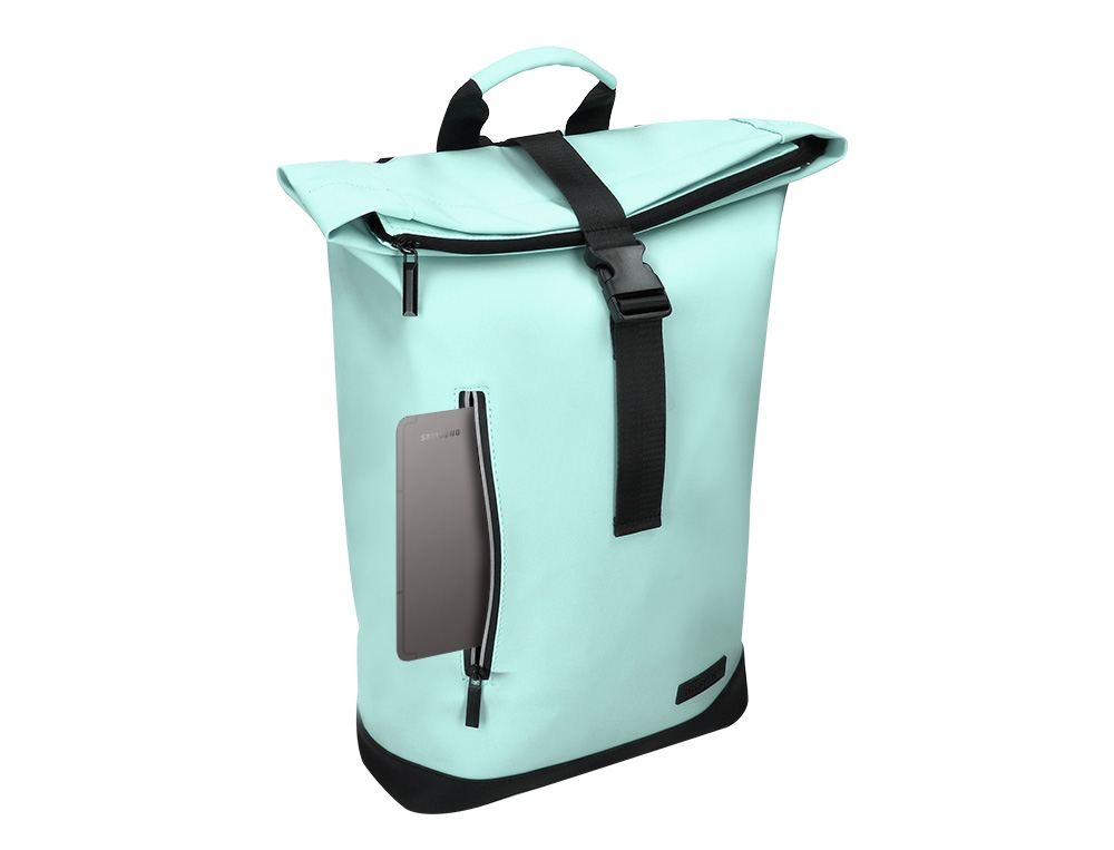 MOCHILA ANTARTIK ROLL PACK WATERPROOF ENROLLABLE GRAN CAPACIDAD TURQUESA 480X130X280 MM