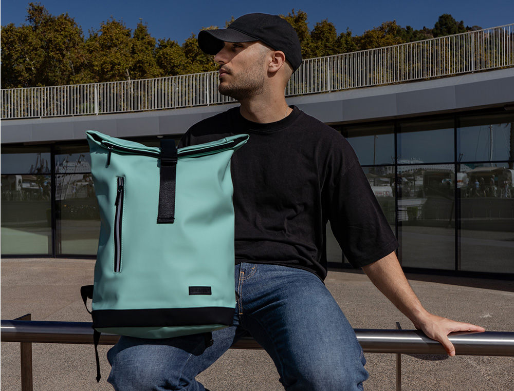 MOCHILA ANTARTIK ROLL PACK WATERPROOF ENROLLABLE GRAN CAPACIDAD TURQUESA 480X130X280 MM