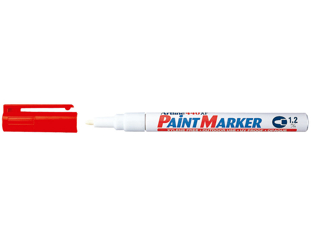 ROTULADOR ARTLINE MARCADOR PERMANENTE EK-440 XF ROJO -PUNTA REDONDA 1.2 MM -METAL CAUCHO Y PLASTICO
