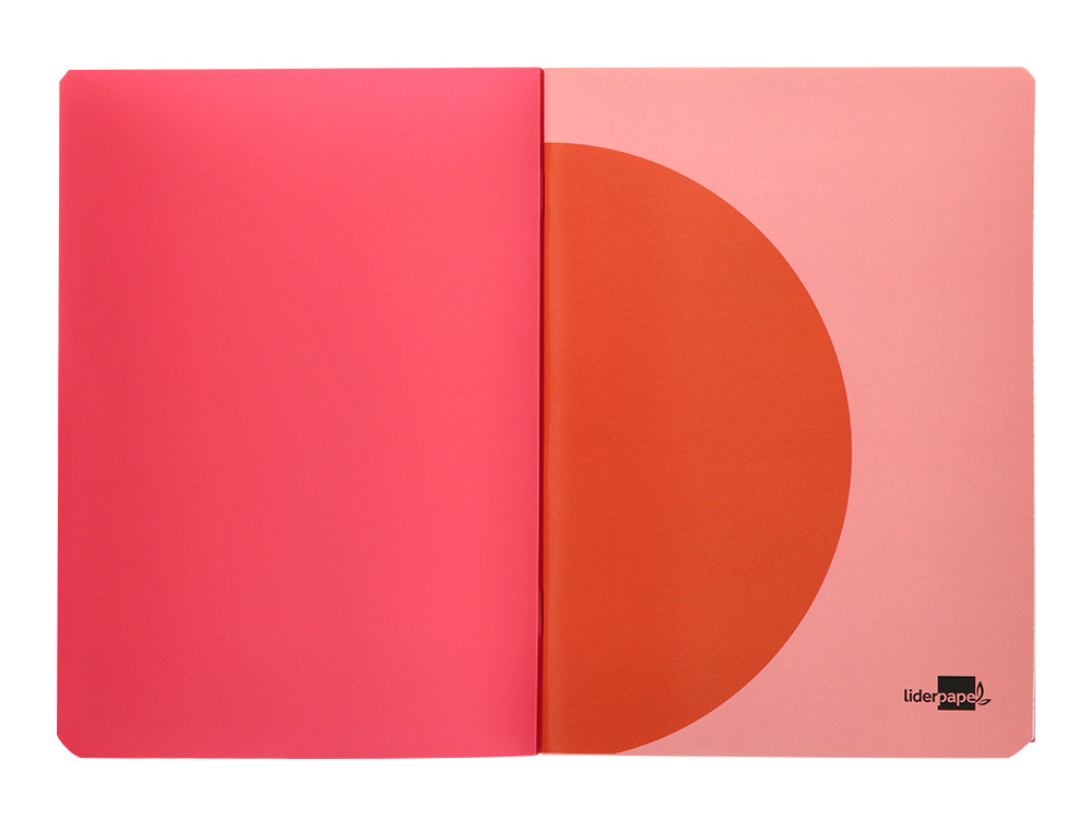 LIBRETA LIDERPAPEL 360 TAPA DE PLASTICO A4 48 HOJAS 90G/M2 HORIZONTAL CON DOBLE MARGEN COLORES SURTIDOS