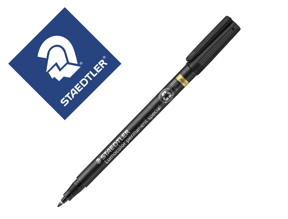 ROTULADOR STAEDTLER LUMOCOLOR RETROPROYECCION PUNTA DE FIBRA PERMANENTE SPECIAL 319-9 NEGRO PUNTA FINA