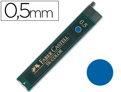 MINAS FABER COLOR 9085 0,5 MM AZUL ESTUCHE DE 12 MINAS
